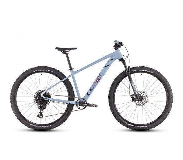 Cube Attention SLX pigeonblue´n´rubyred (2025)