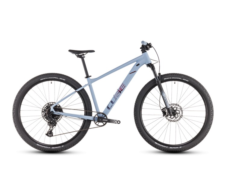 Cube Attention SLX pigeonblue´n´rubyred (2025)