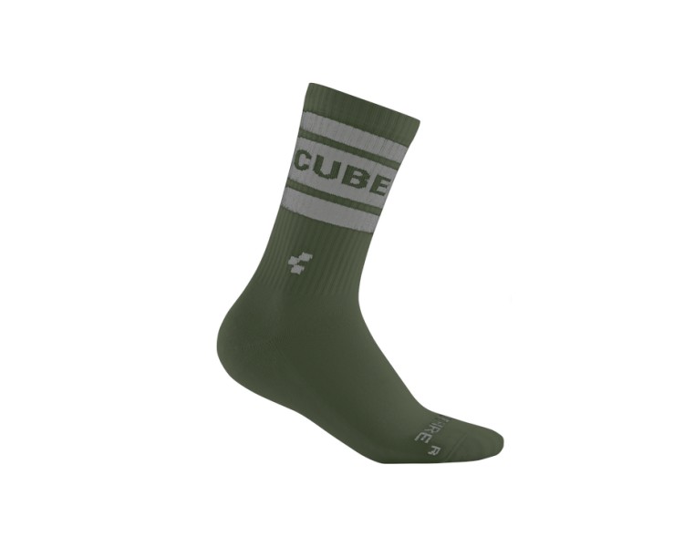 CUBE Socke After Race High Cut olive